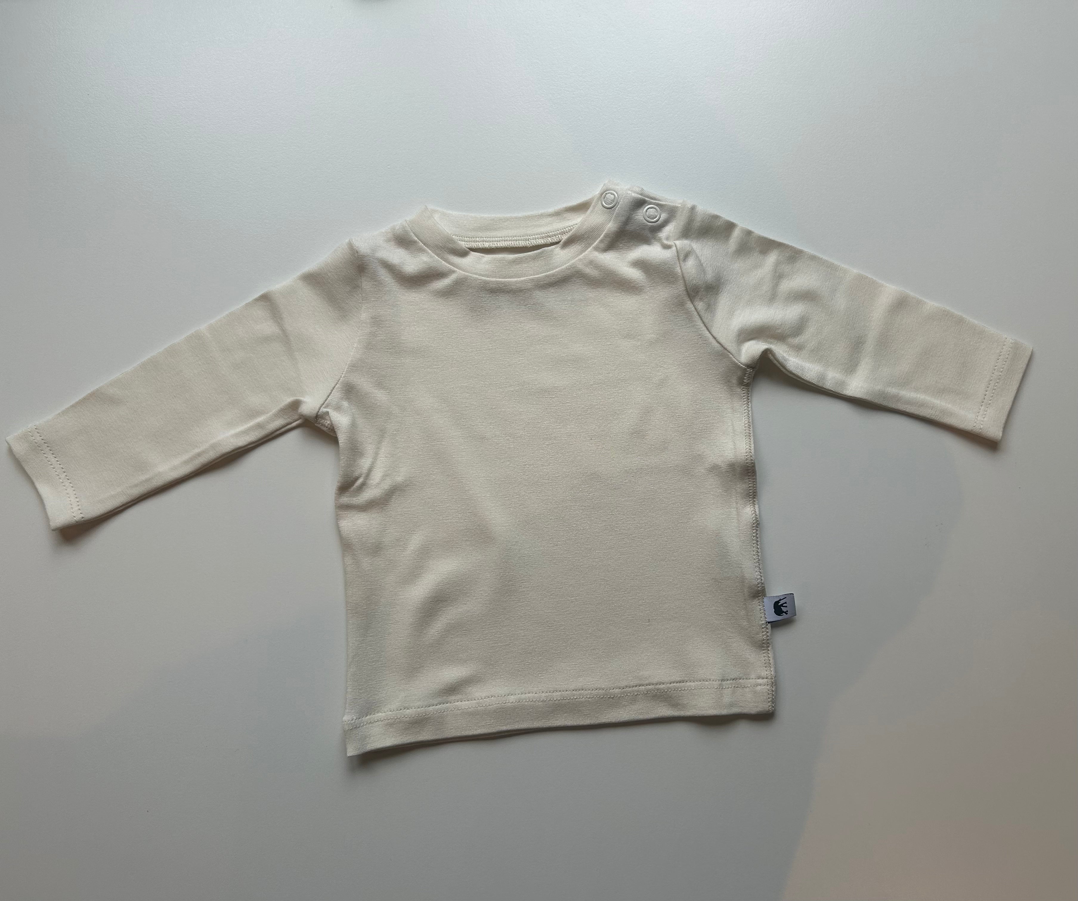 Bamboo Baby Long Sleeve T-Shirt - CREAM