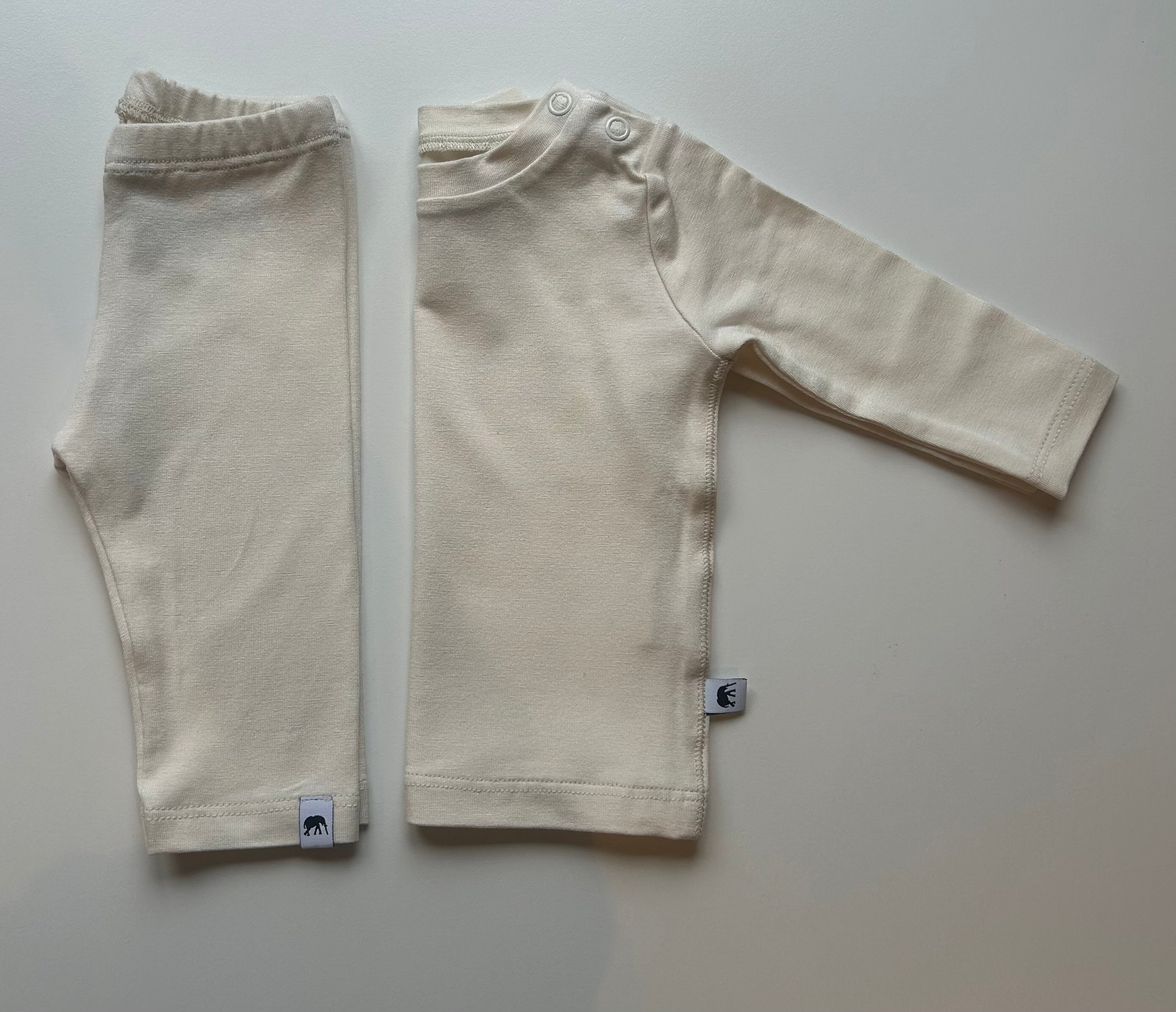 Bamboo Baby Long Sleeve T-Shirt - CREAM