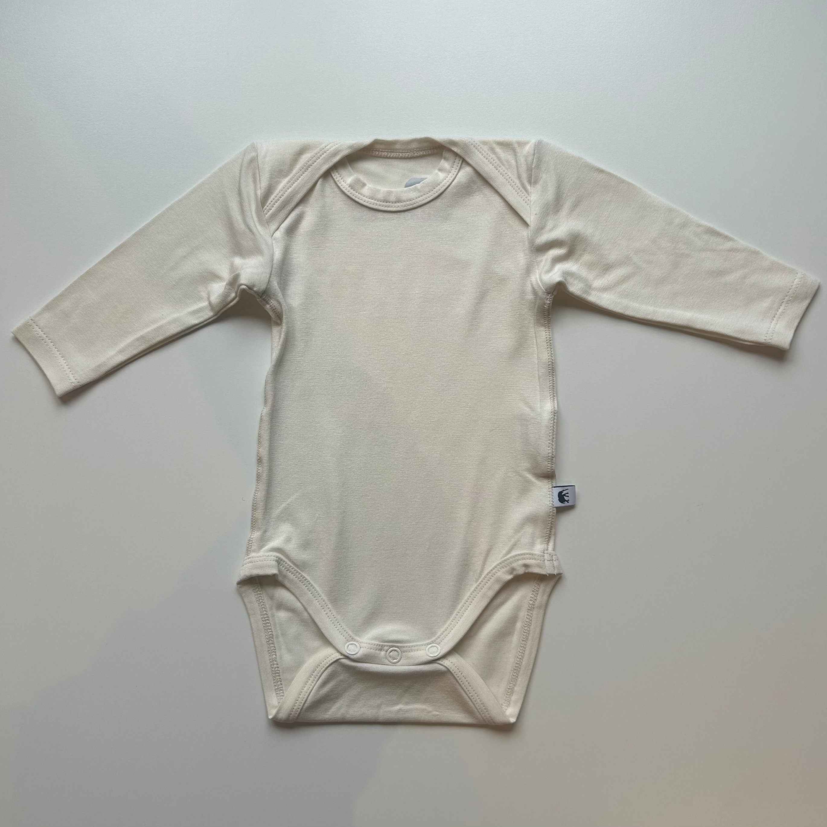 Bamboo Baby Long Sleeve Body - CREAM