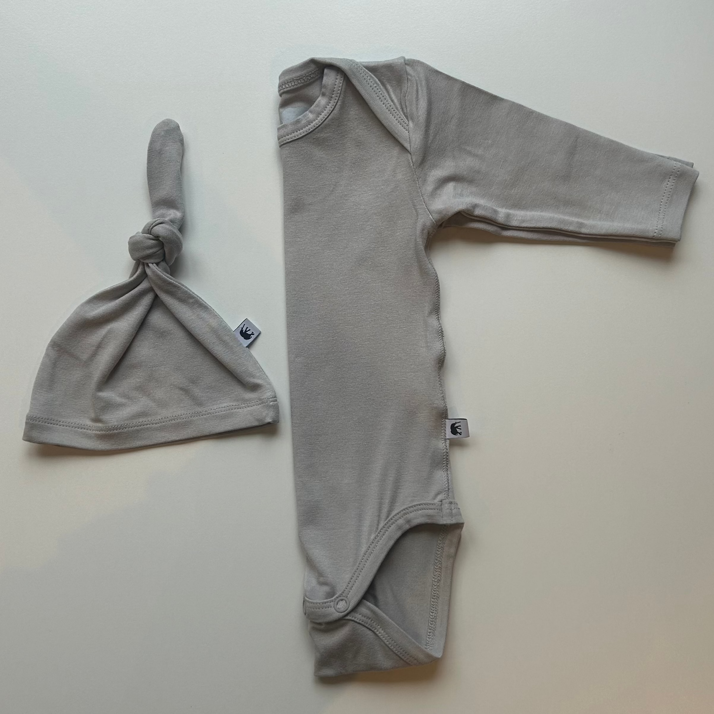 Bamboo Baby Long Sleeve Body - GREY