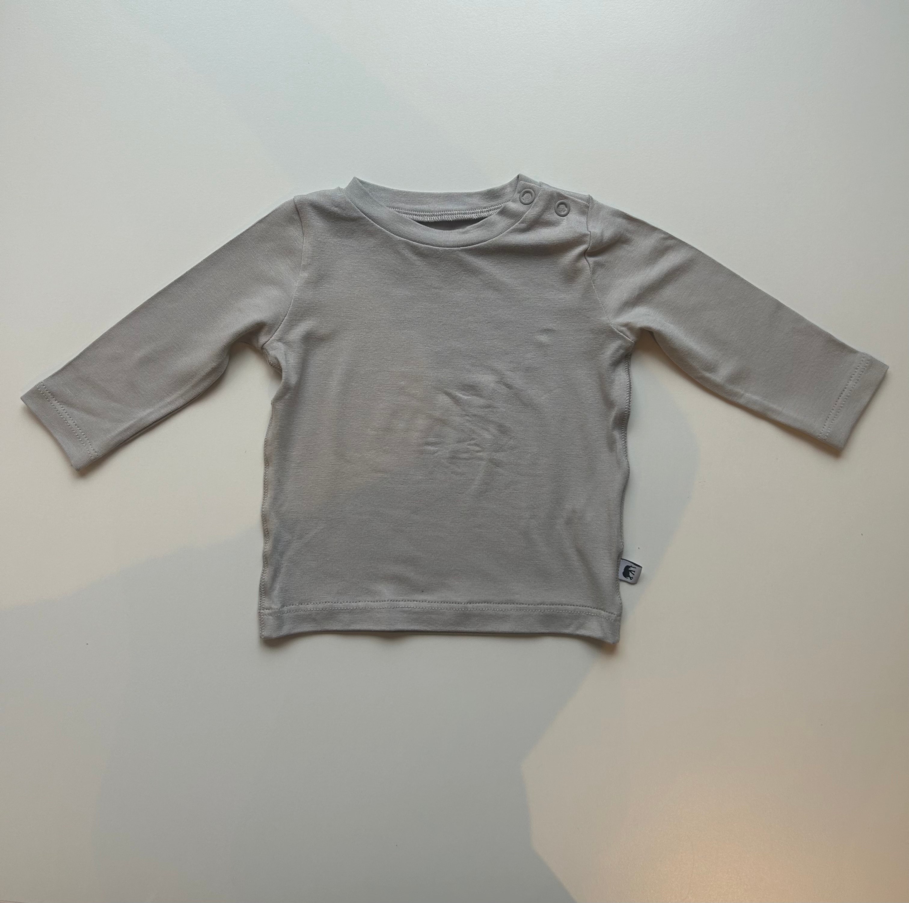 Bambu Baby långärmad T-shirt - GRÅ